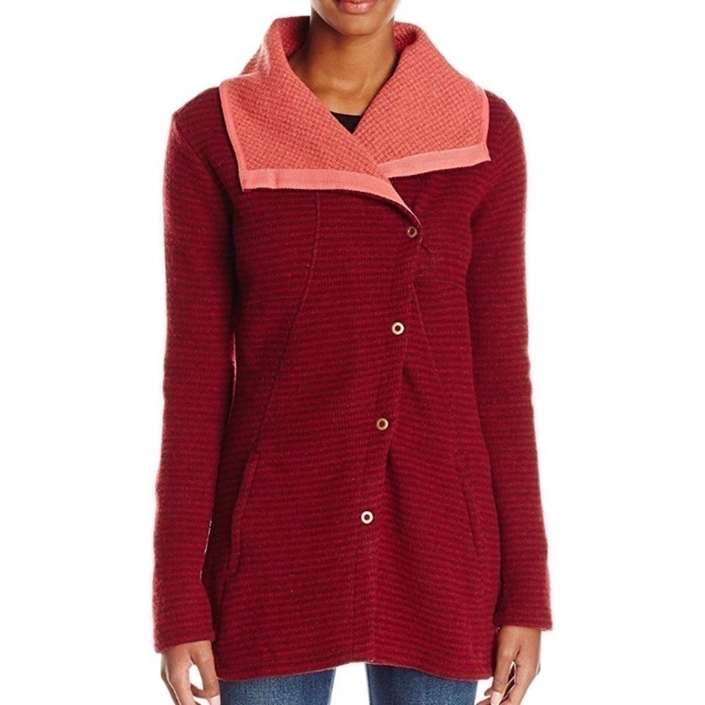 Prana Milana Wool Jacket in Redberry Size Medium